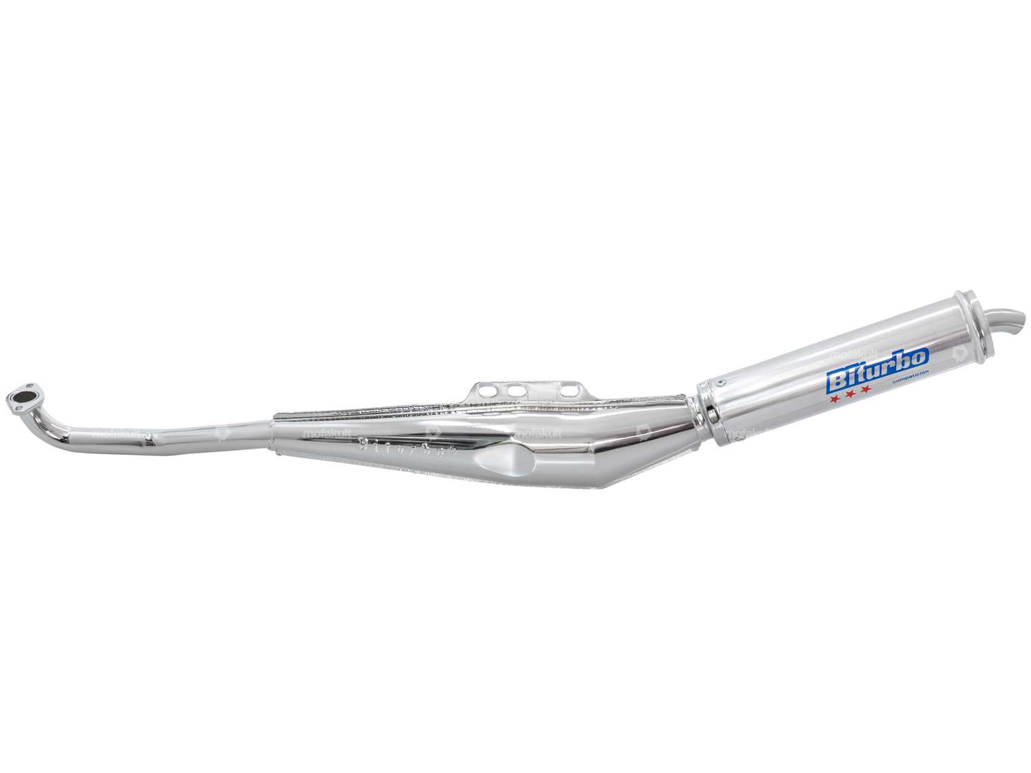 Biturbo exhaust chrome / aluminum | Puch Carousel Image 1