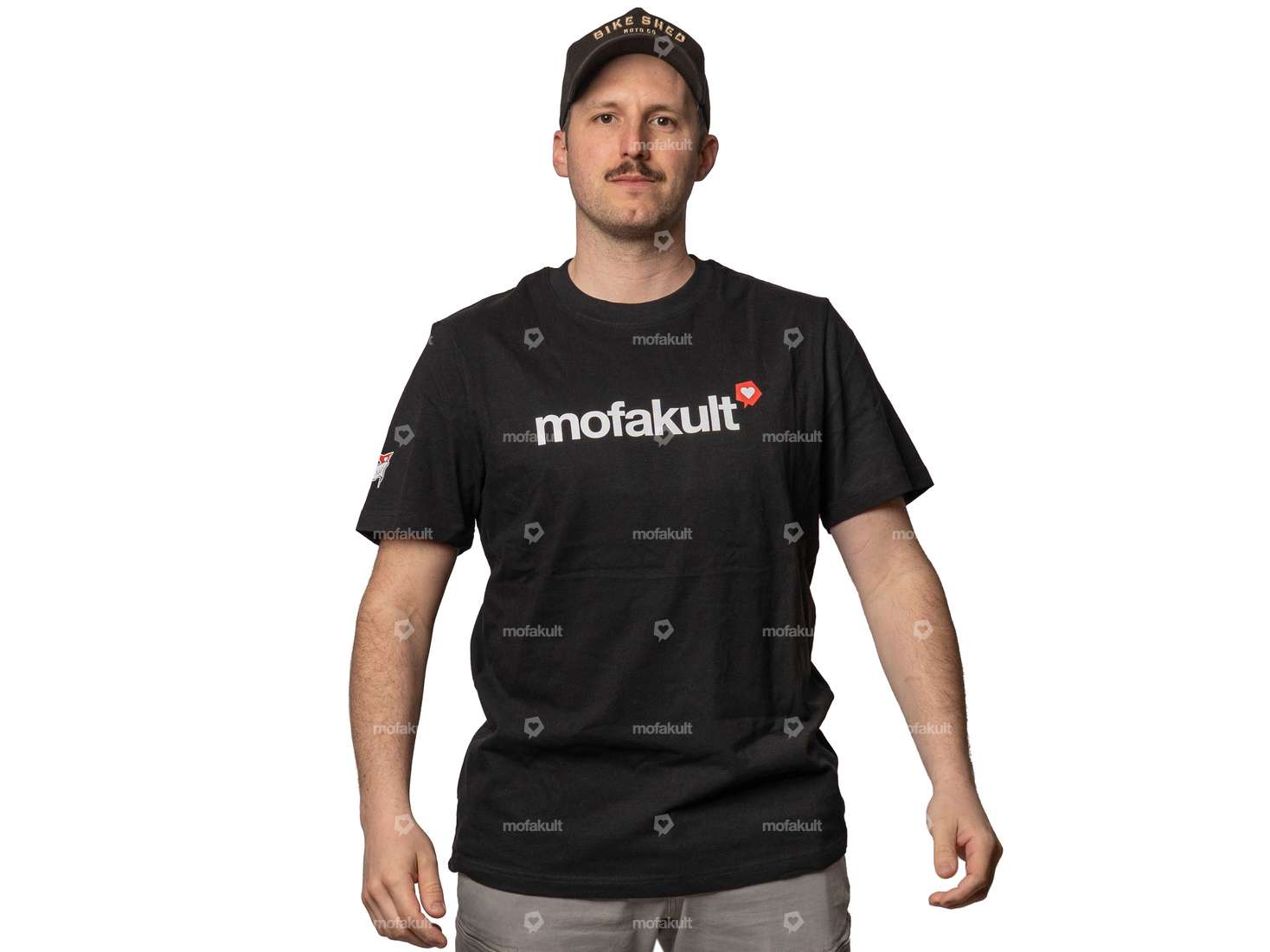 mk-Merch T-Shirt "Heart" black Carousel Image 1