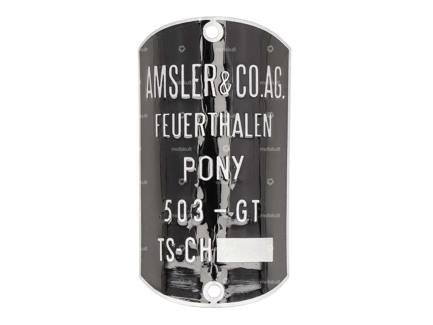 Type plate "503 - GT" curved (B-quality) | Pony 503 Carousel Image 1