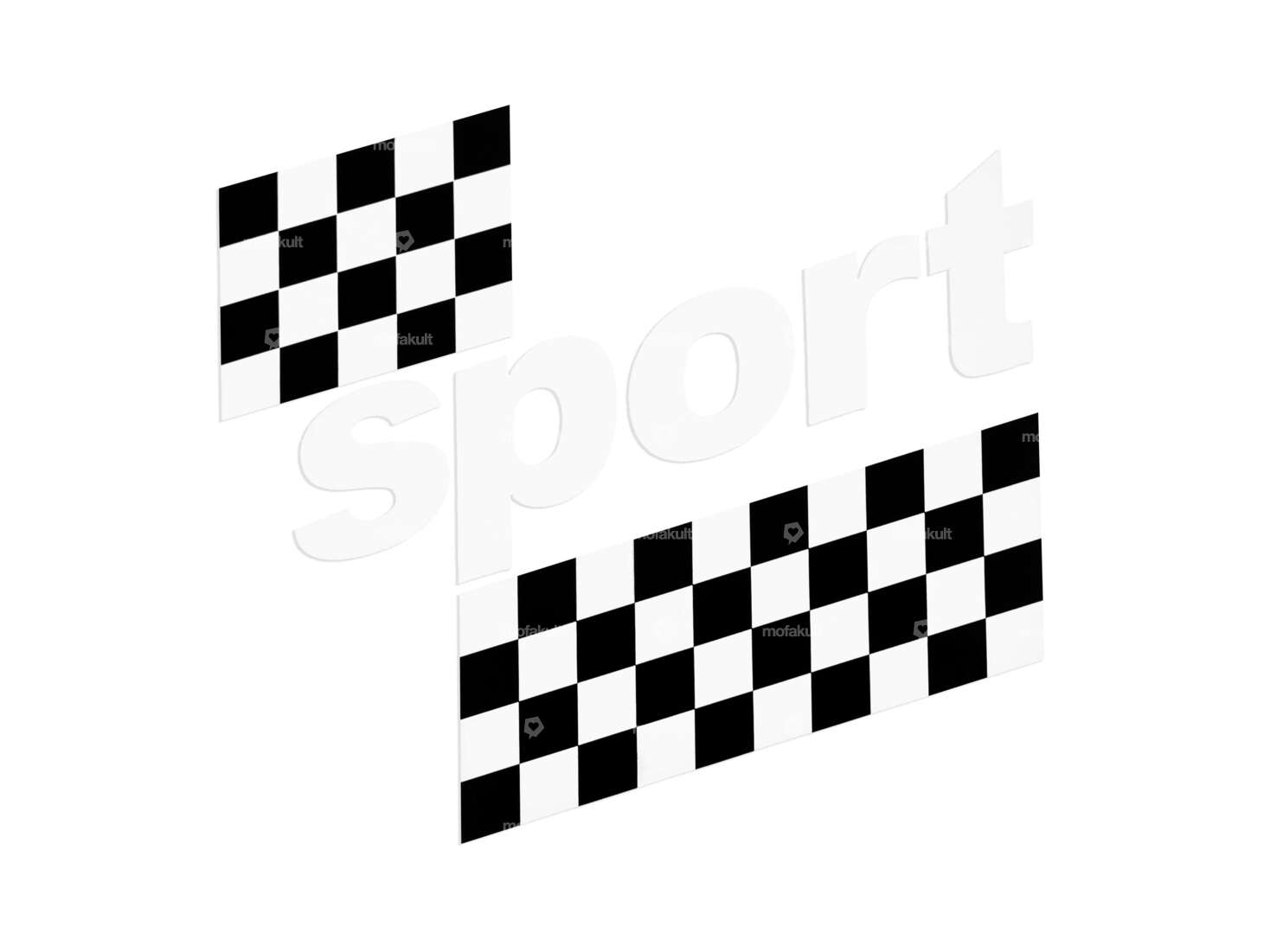 Sticker tank "sport" white 97 x 87 foil plot | Puch X30 NS Carousel Image 1