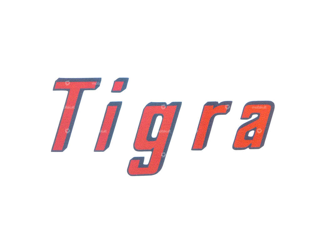 "Tigra" sticker in italics Carousel Image 1