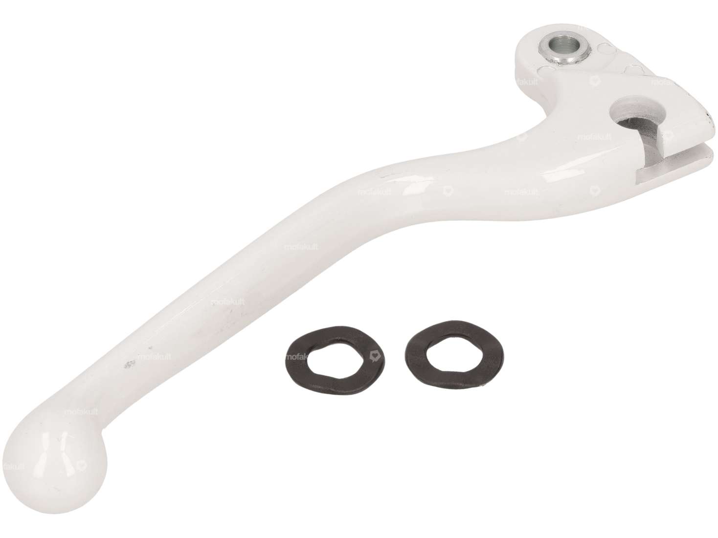 Domino brake lever left short aluminum white NOS Carousel Image 3