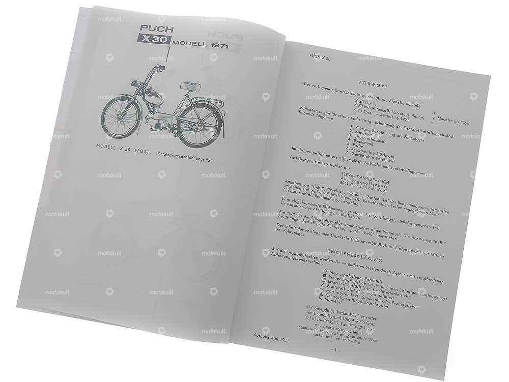 Spare parts catalog | Puch X30 S, L, LA (Velux) Carousel Image 4