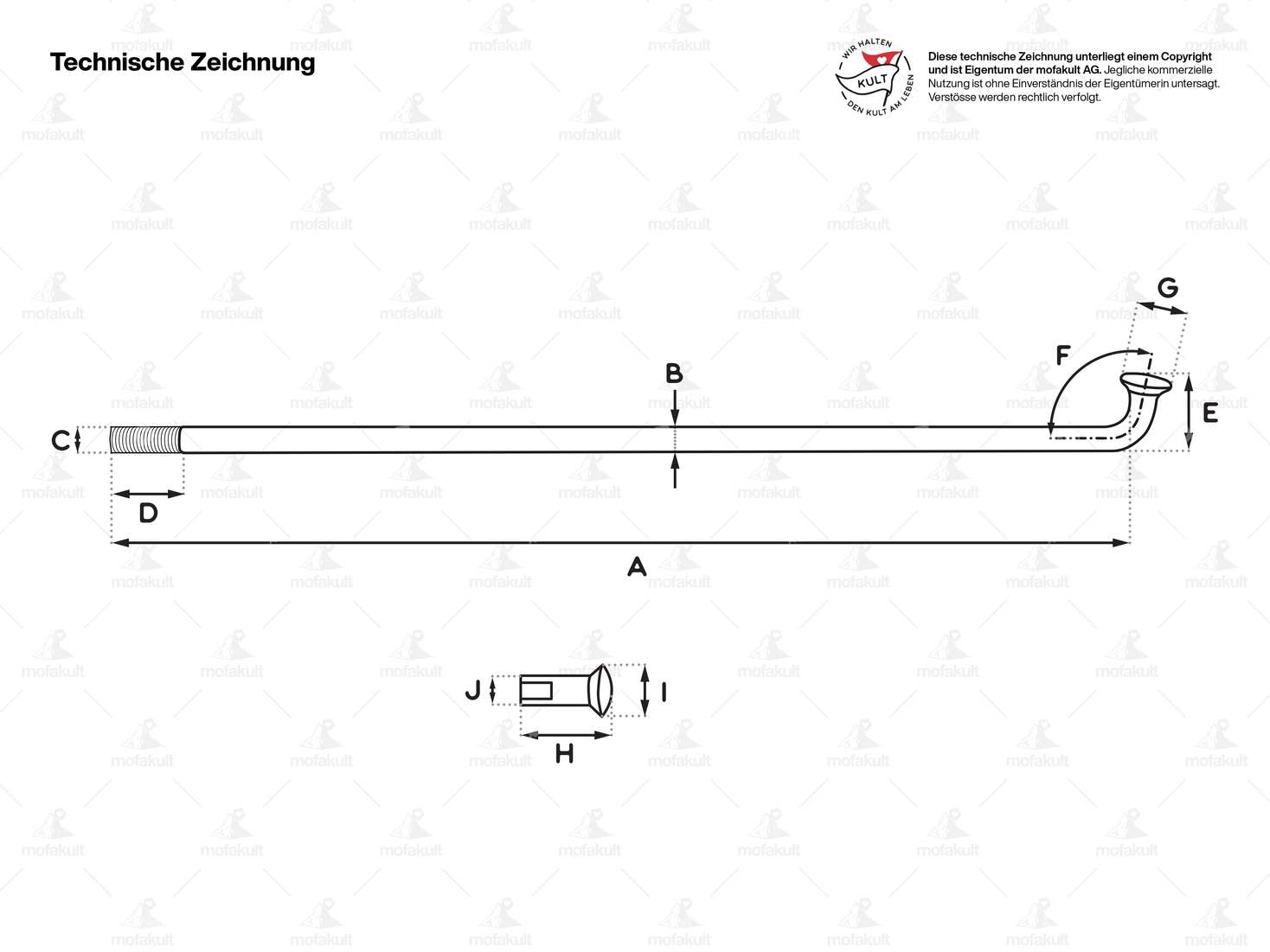 GPO 19" spoke single incl. nipple (2.9 x 212 mm) red Carousel Image 2