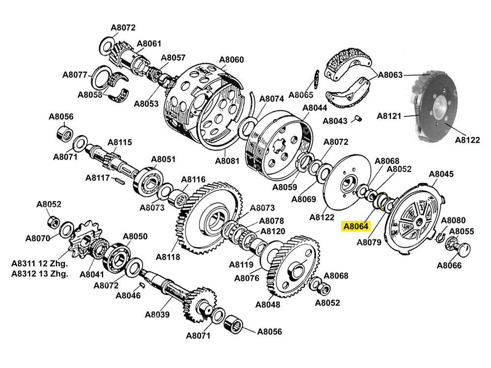 Starter clutch spring | Beta 521 & 512 engine (A8064) Carousel Image 2