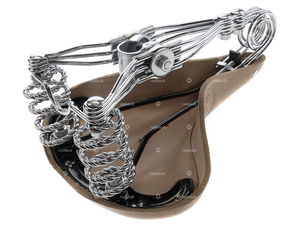 Tabor saddle leather barrel spring turned light brown Carousel Image 6