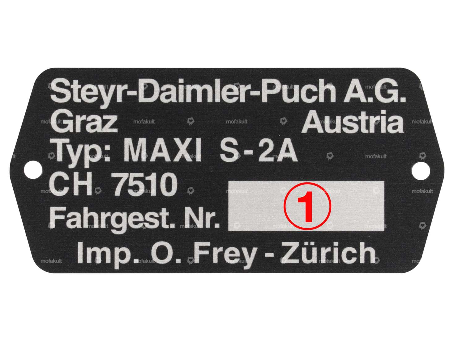 Type plate CH7510 | Puch Maxi S-2A Carousel Image 3