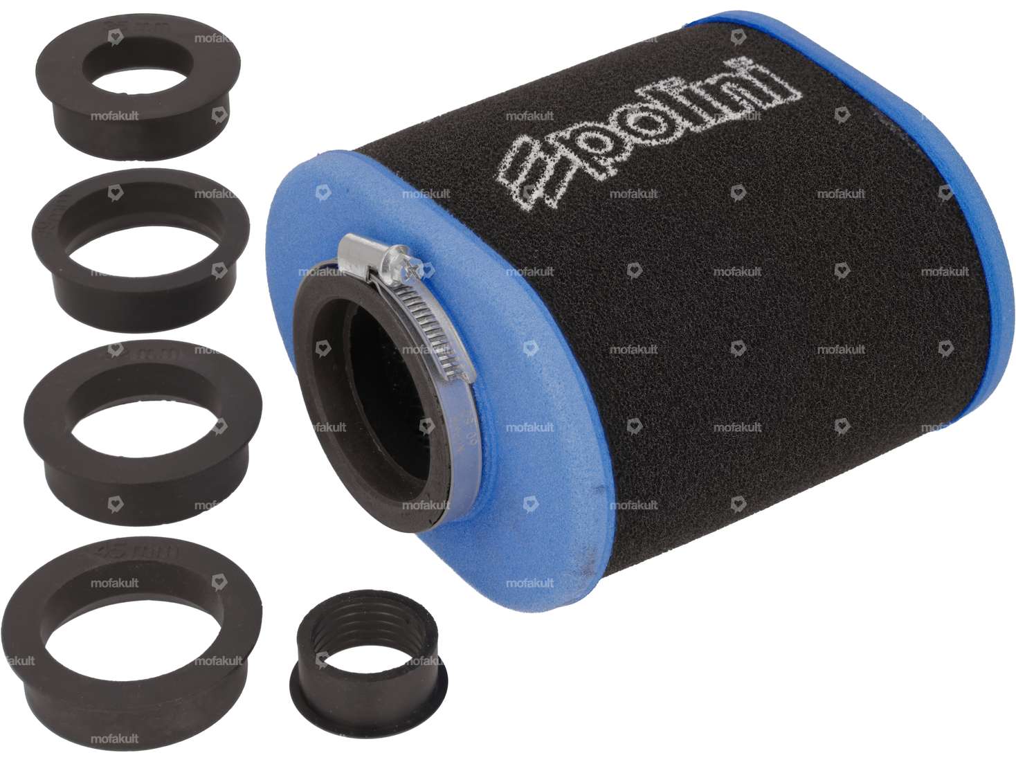 Polini air filter Big Evo Ø 28/35/42/45/49/55 mm oval / straight Carousel Image 1