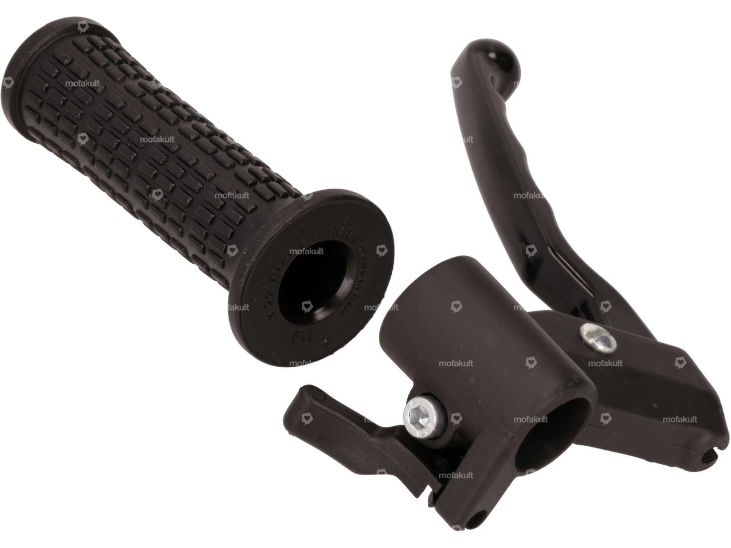 Domino brake lever set left aluminum black | Piaggio Ciao PX, SI Carousel Image 2