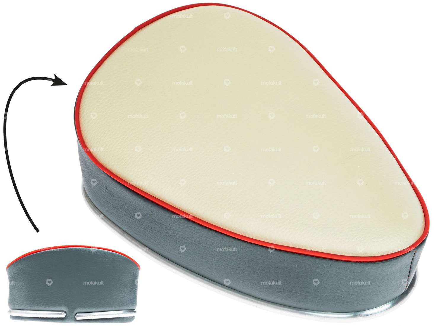 Bench gray/cream/red Carousel Image 1