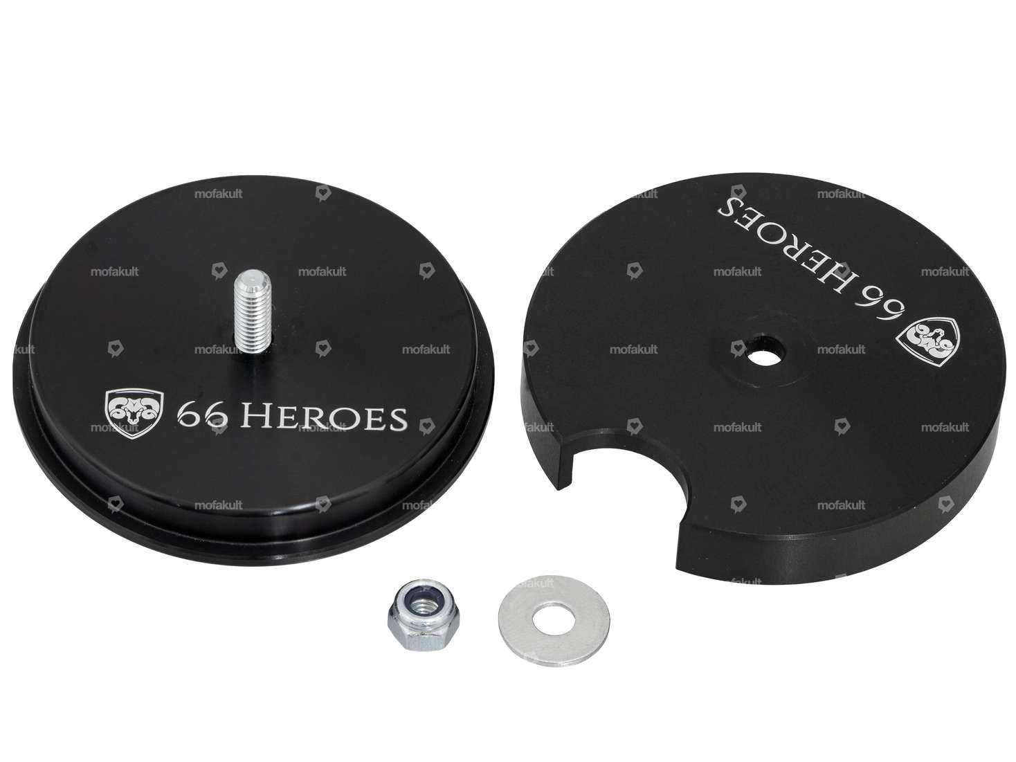 66HEROES speedometer bezel Ø 48 mm "Pony" black Carousel Image 2