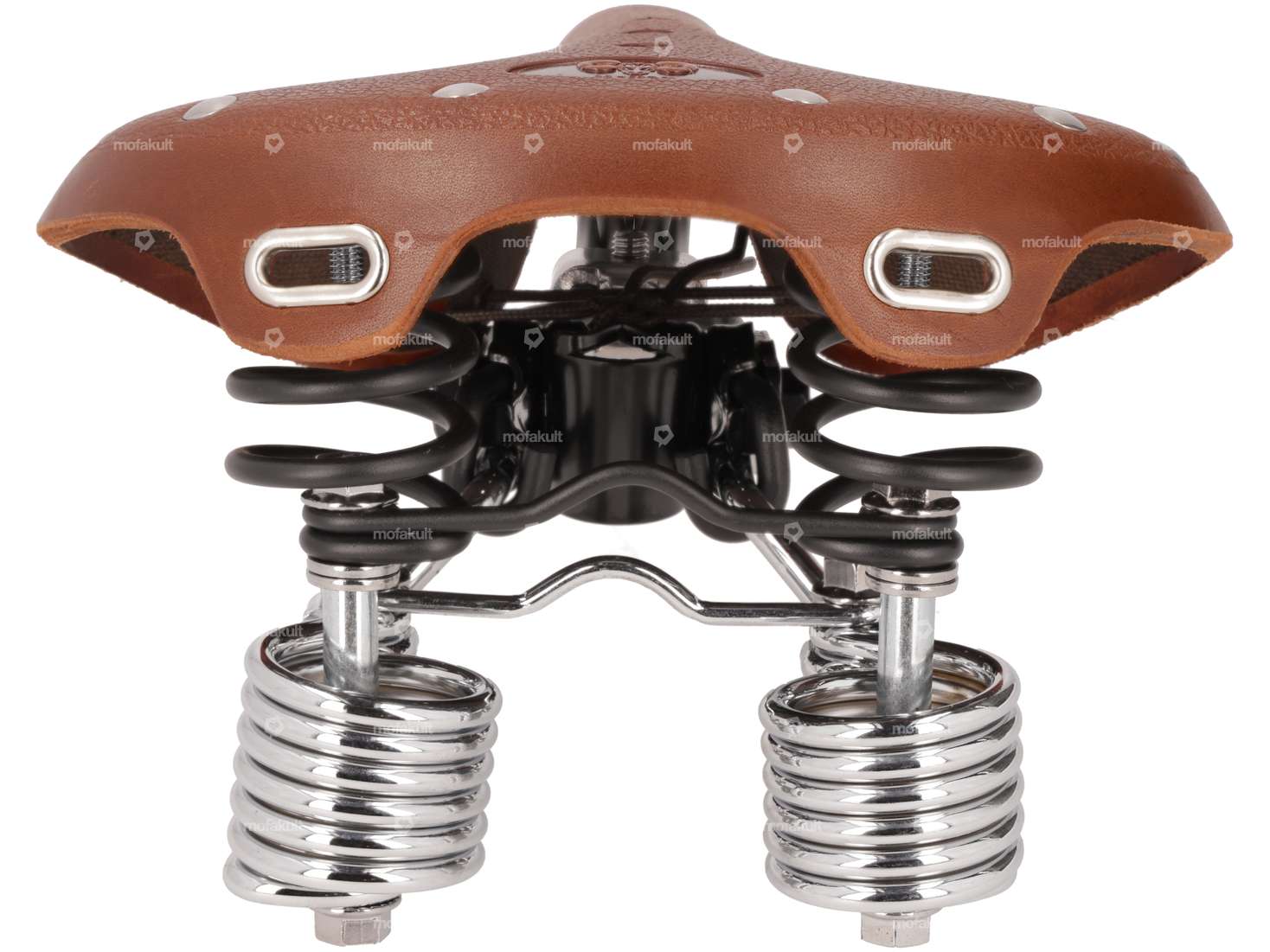 66HEROES Saddle "Luxury" brown leather sprung Carousel Image 3