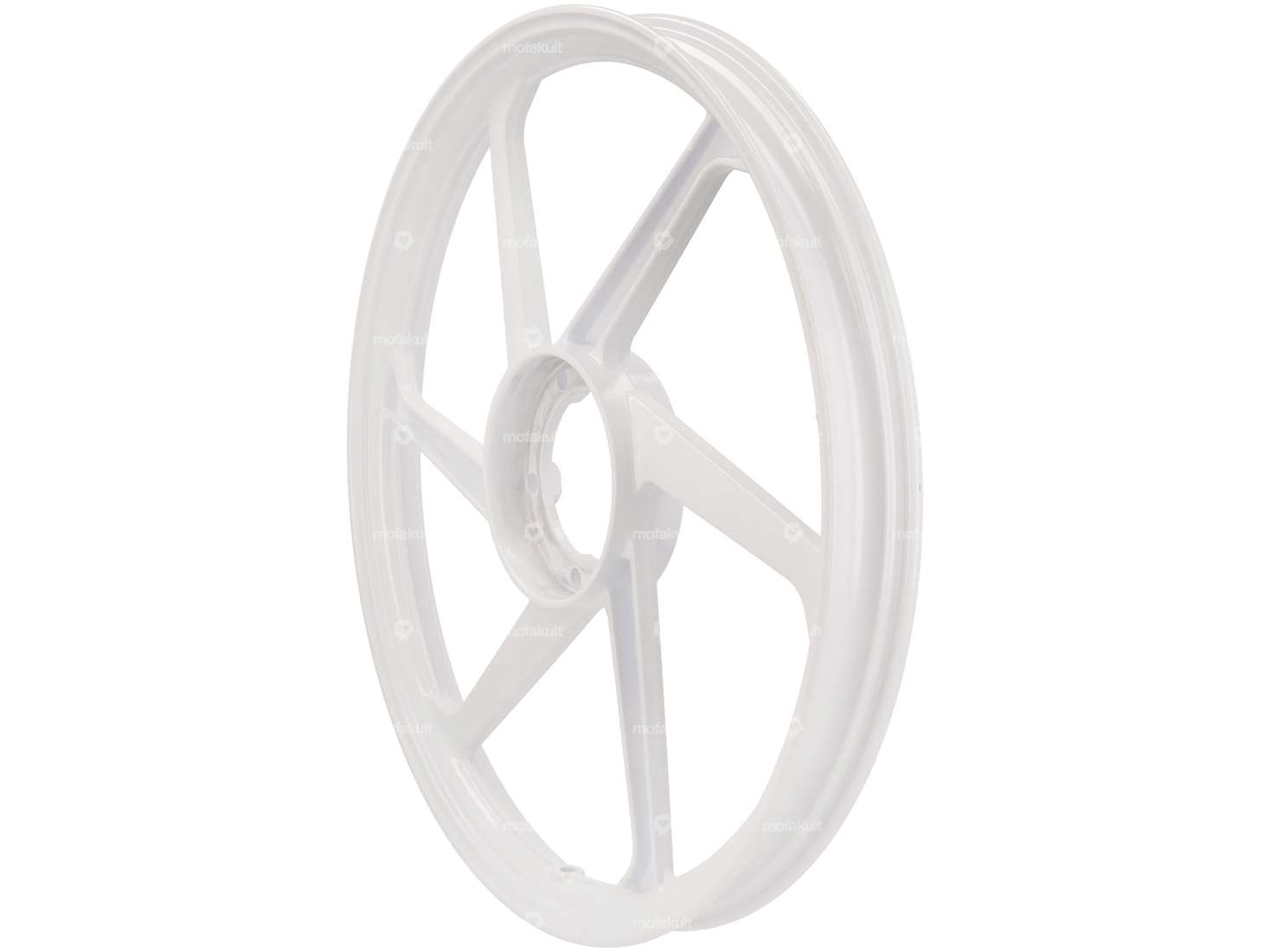 Wheel 17" cast white (6 single spokes) | Puch Carousel Image 1