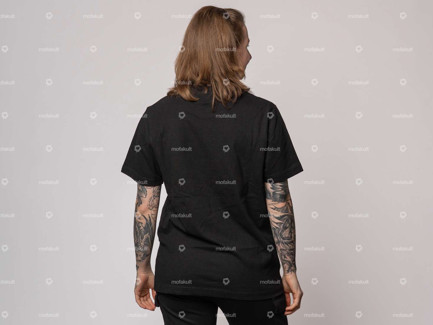 mk-Merch T-Shirt "Heart" UNISEX black Carousel Image 2