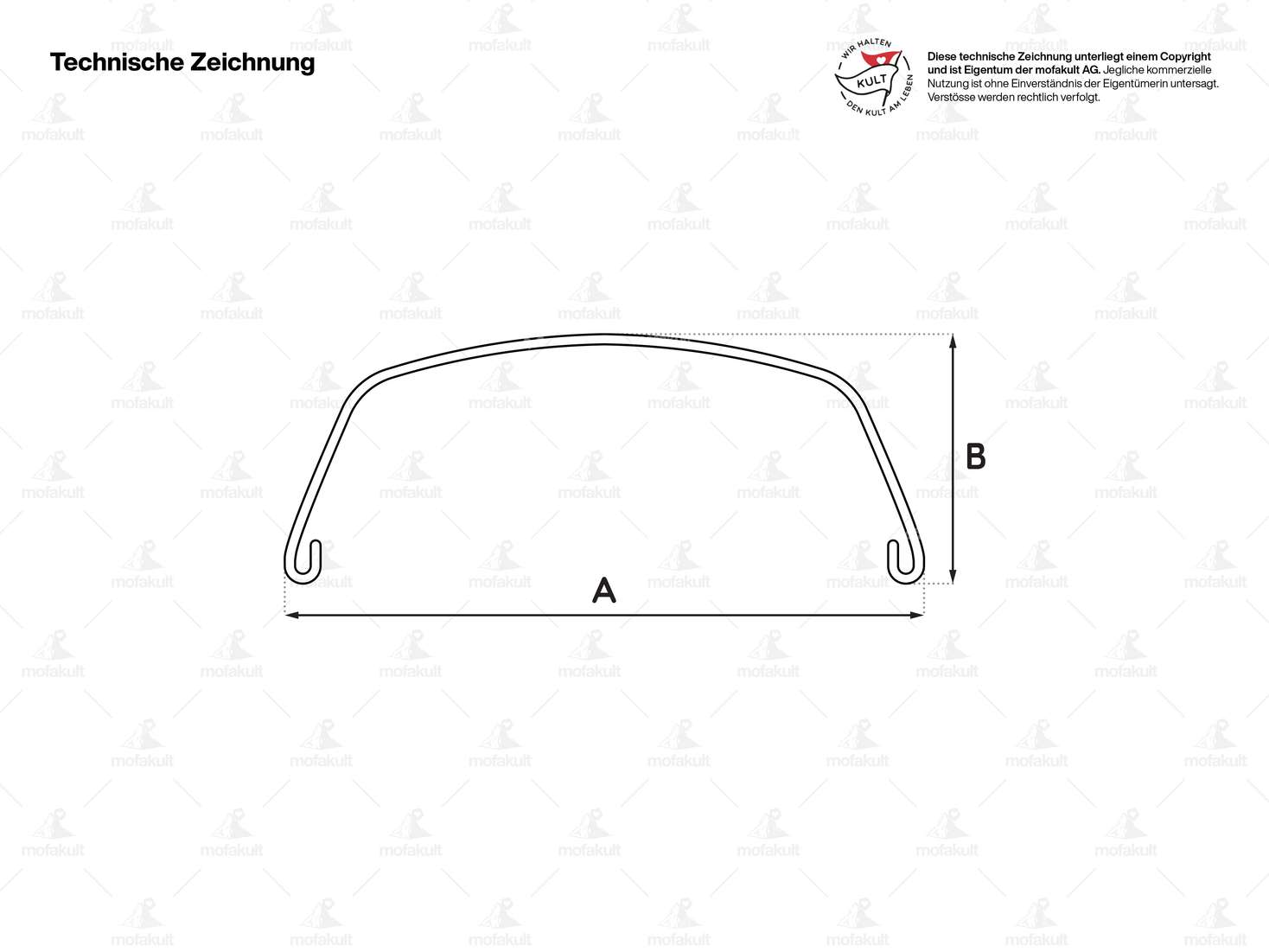 Front fender (B-quality) chrome | Peugeot 103 SP Carousel Image 3