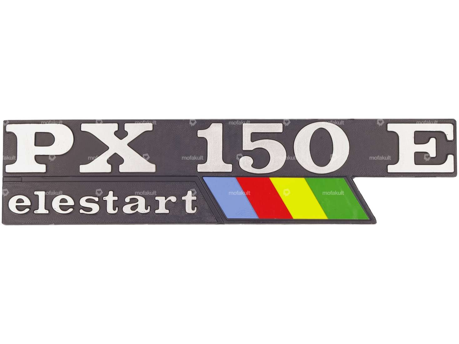 RMS emblem side cover left "PX 150 E Elestart" aluminum | Vespa PX150 E Carousel Image 1
