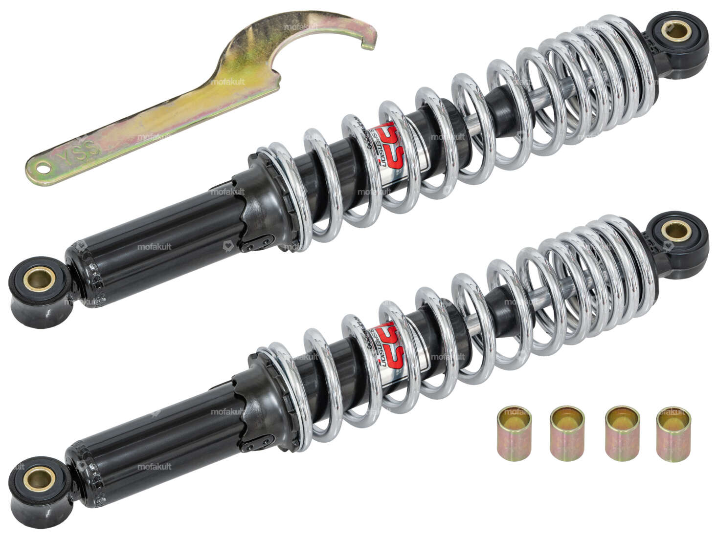 YSS shock absorber 34 cm black / chrome (oil pressure) Carousel Image 1