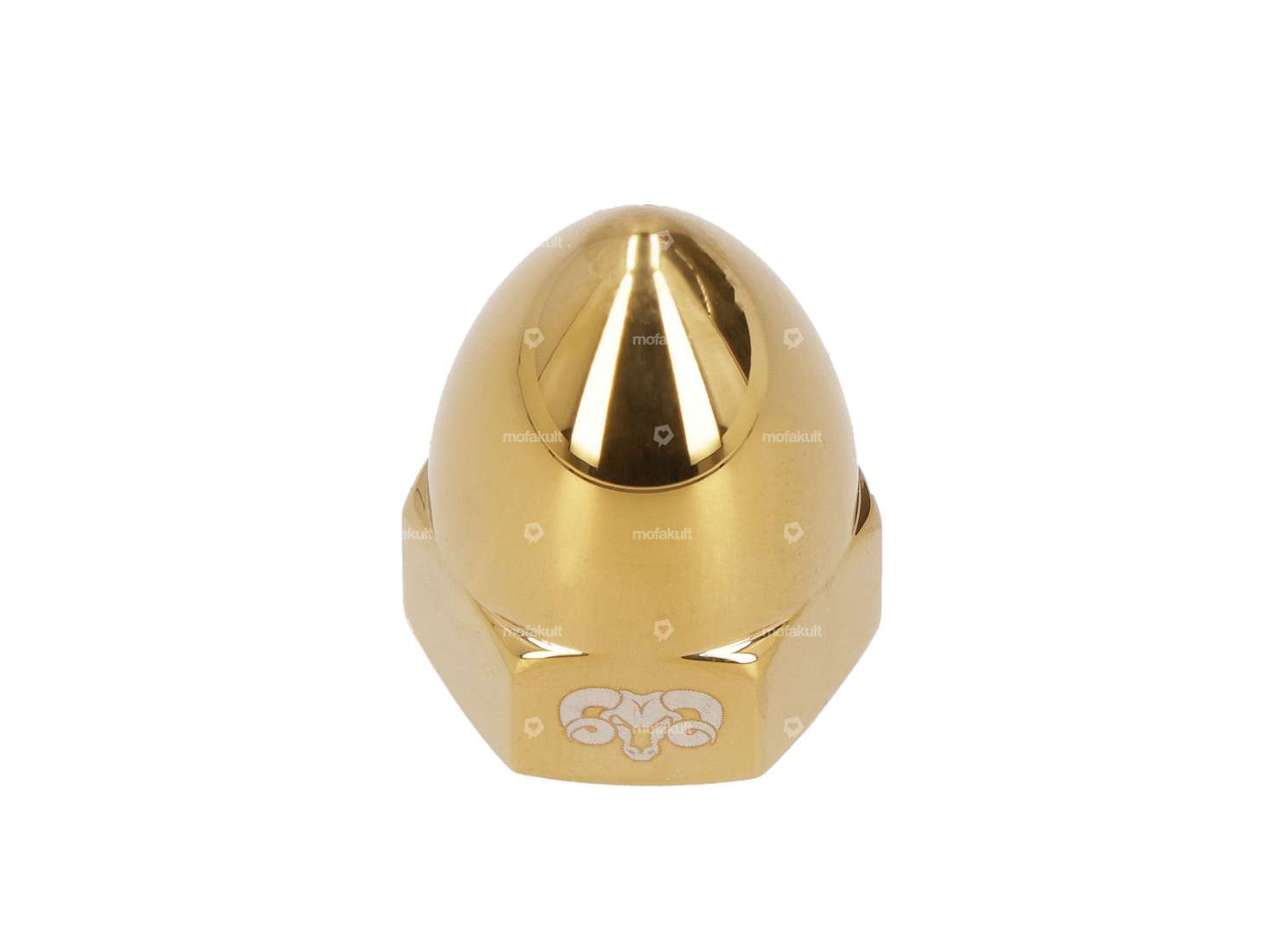 66HEROES Bullit M12x1 pointed nut (wheel nut) gold Inox Carousel Image 1