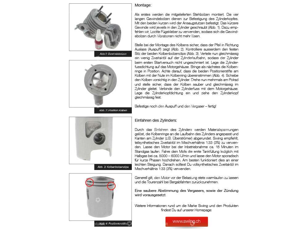 swiing® ingenious tuning set 40 mm | Sachs 503 (fan-cooled) Carousel Image 3