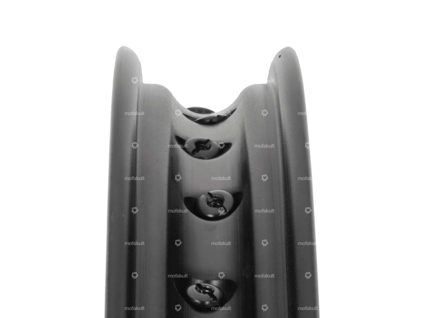 Spoked rim 17" rear aluminum CNC solid black Carousel Image 3