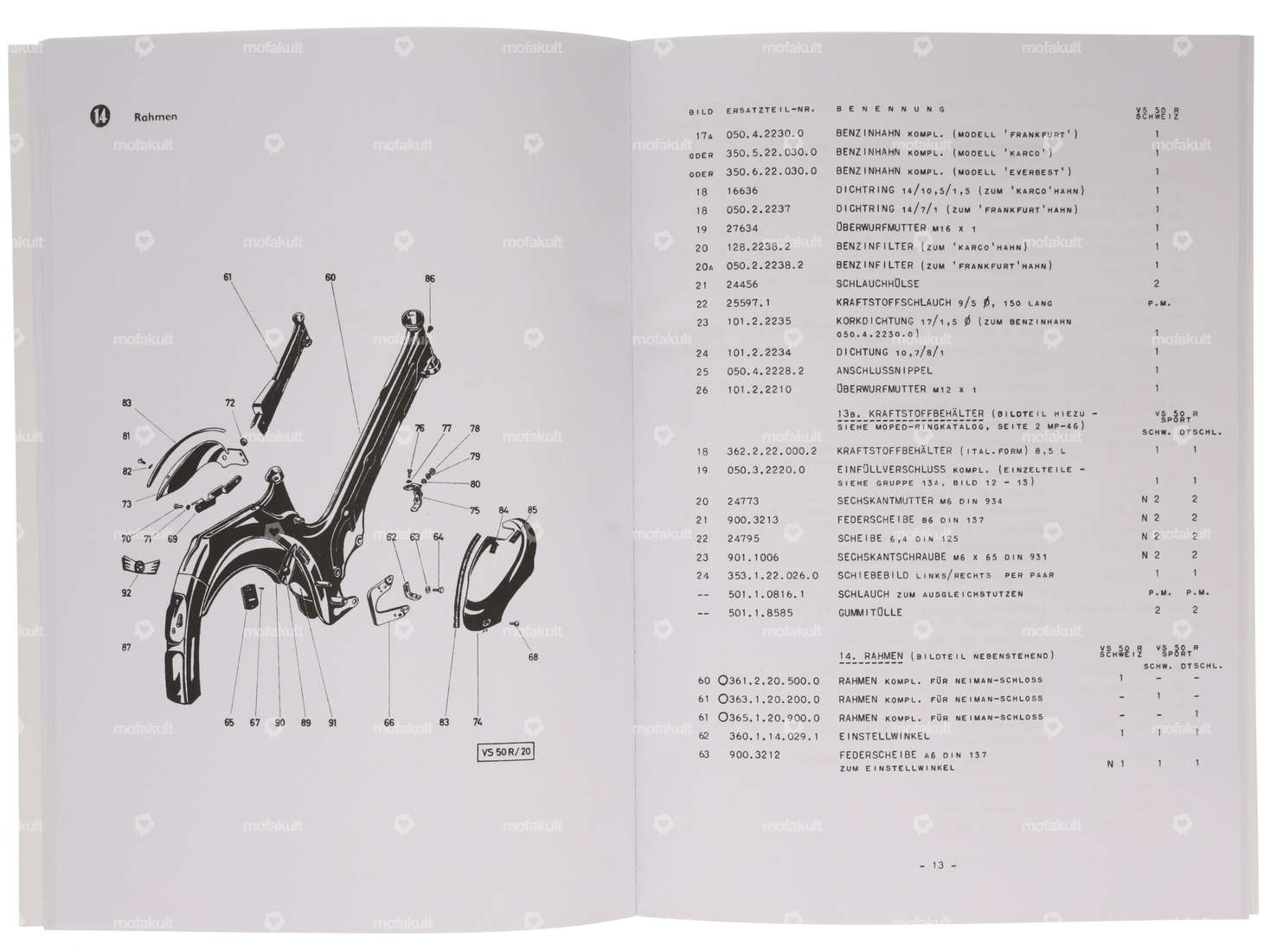 Spare parts catalog | Puch VS 50 R, RS Carousel Image 3