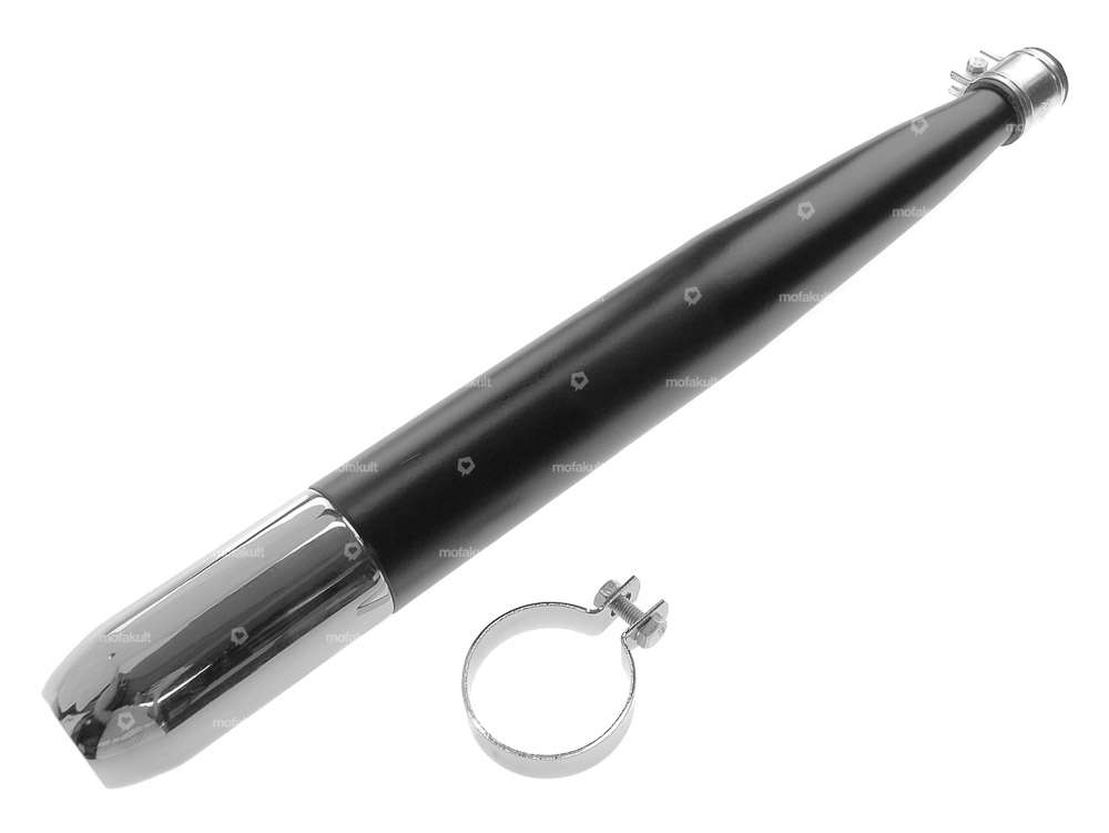 GPO cigar exhaust Ø 28 / 60 mm (black / chrome) | Sachs Carousel Image 1