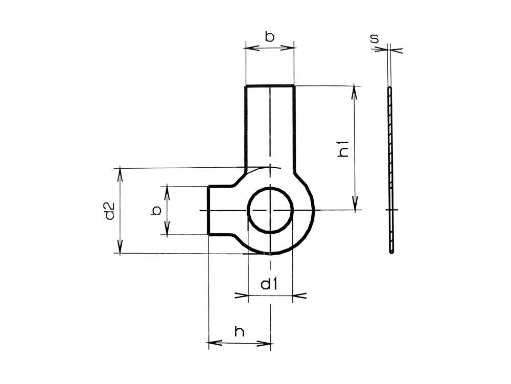 M10 lock washer 2 tabs Carousel Image 2