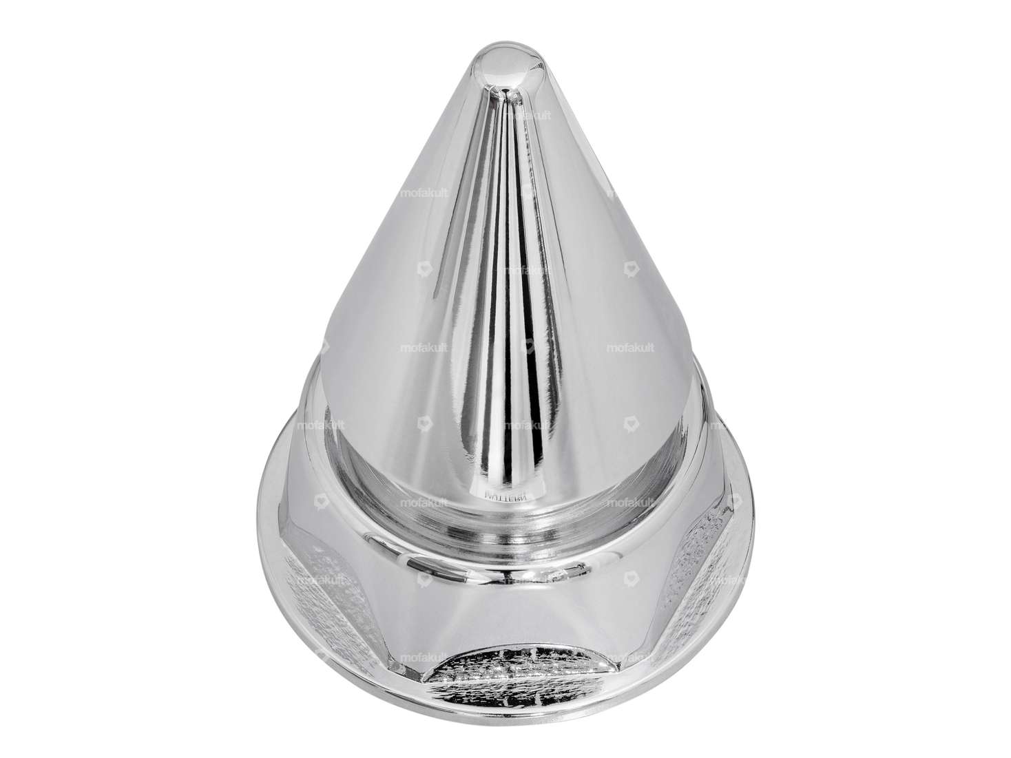 66HEROES steerer tube nut 1" / 24G closed pointed fork plate chrome Carousel Image 1