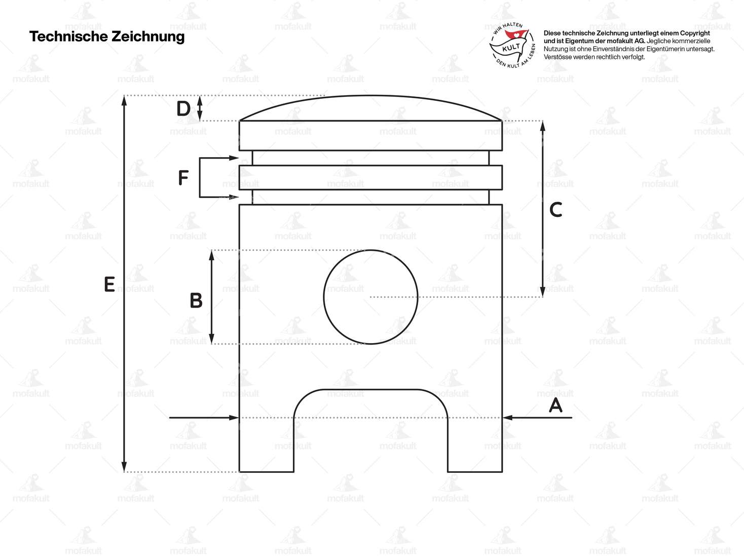 swiing® ingenious piston 39 mm Vertex | Zündapp Belmondo, Bergsteiger Carousel Image 2