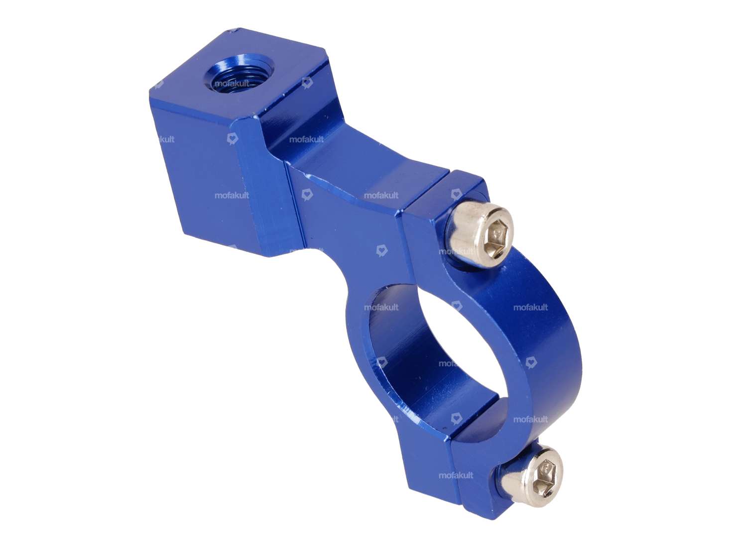 Mirror mount M8 aluminum blue Carousel Image 1