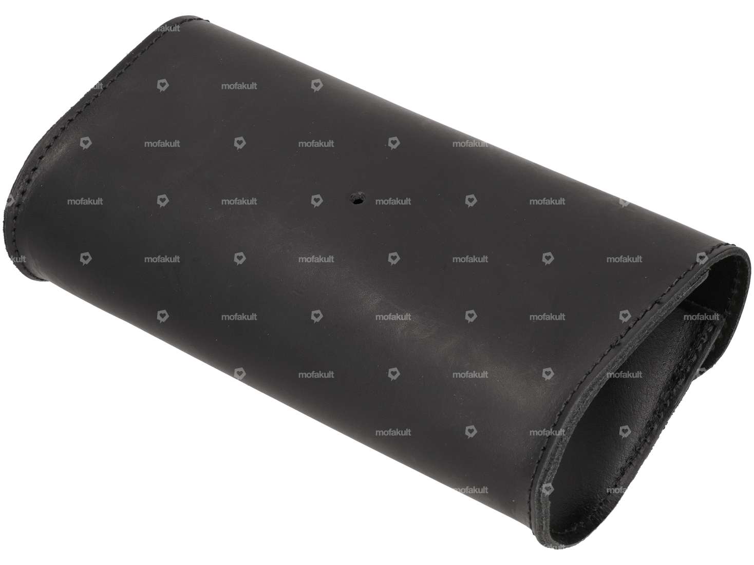 Saddle bag black genuine leather Carousel Image 2