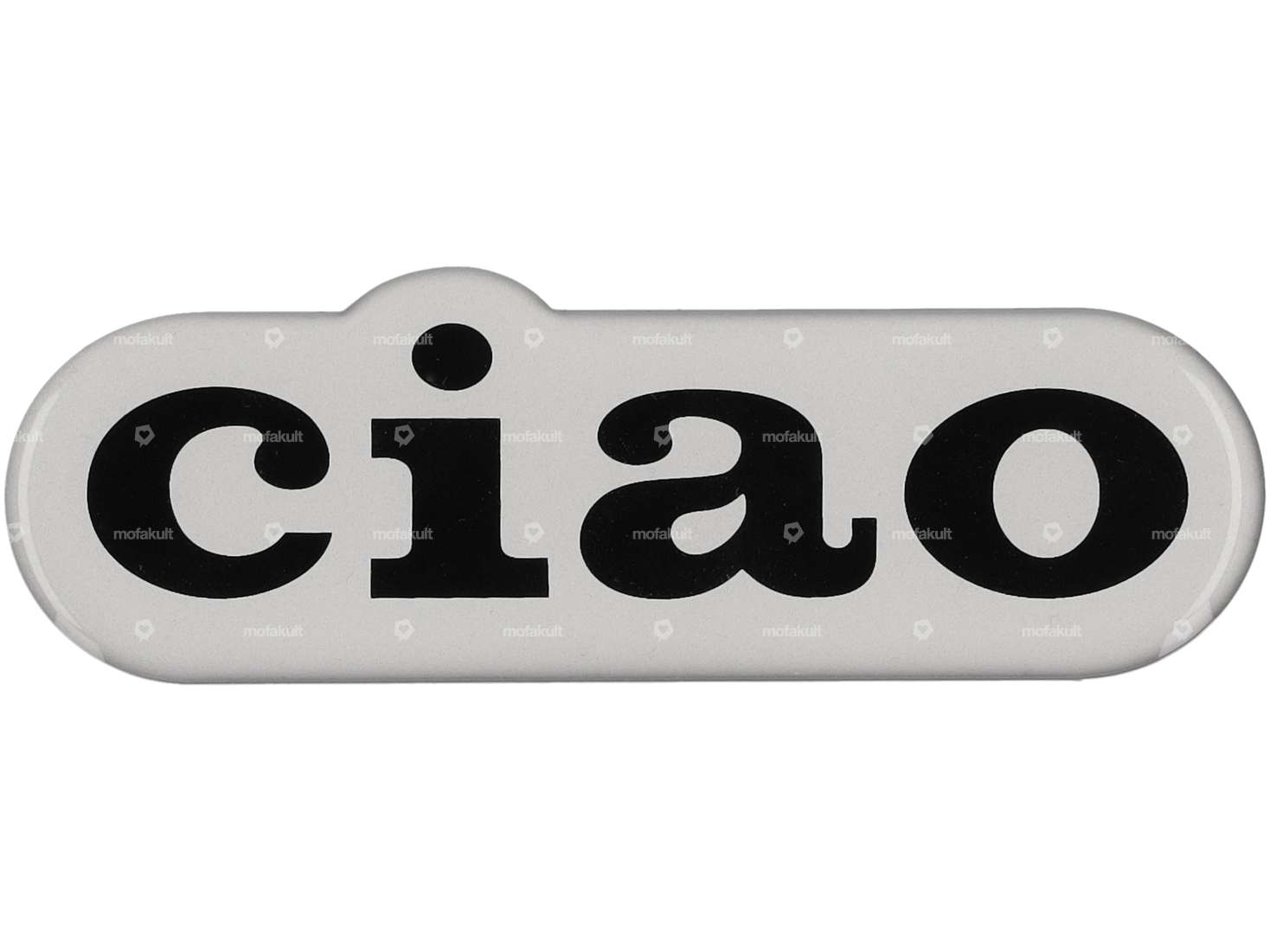 Sticker "Ciao" 3D silicone 107 x 35 mm side panel | Piaggio Ciao Carousel Image 1
