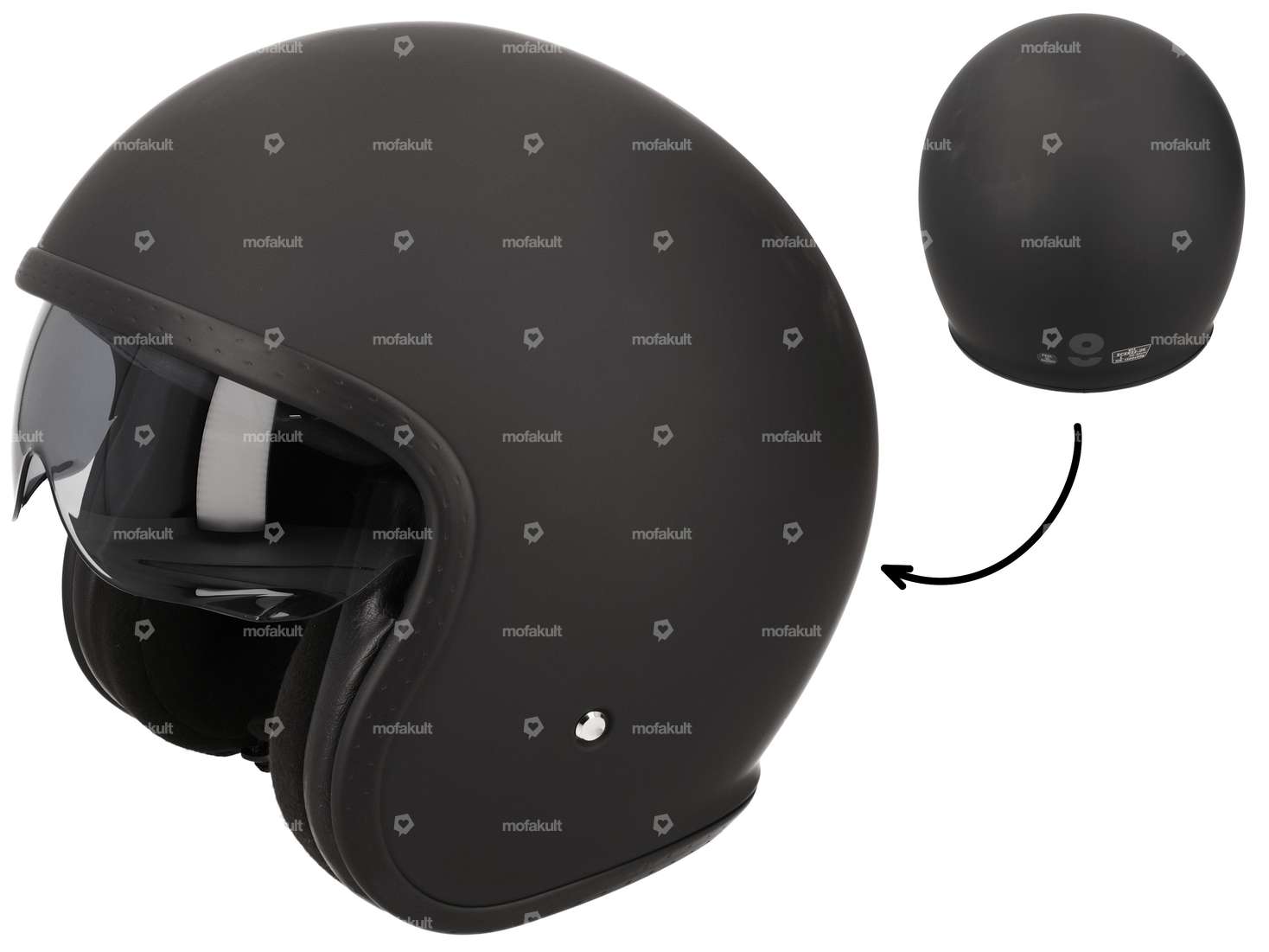 gms jet helmet "Ride" black-matt Carousel Image 1