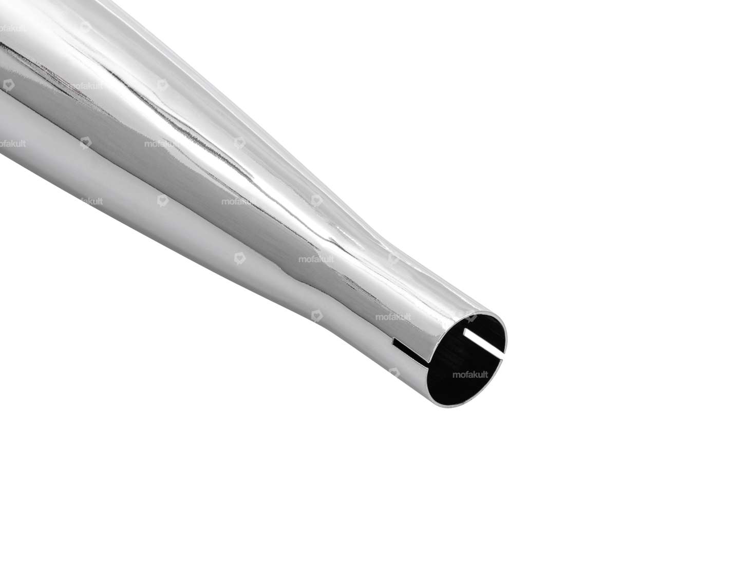 Cigar muffler Ø 28 / 65 mm (end piece closed) chrome Carousel Image 2