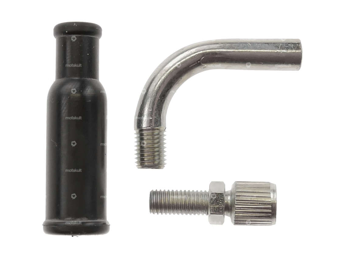 Dell'Orto 90° carburetor pipe bend set M6x0.75 Carousel Image 1