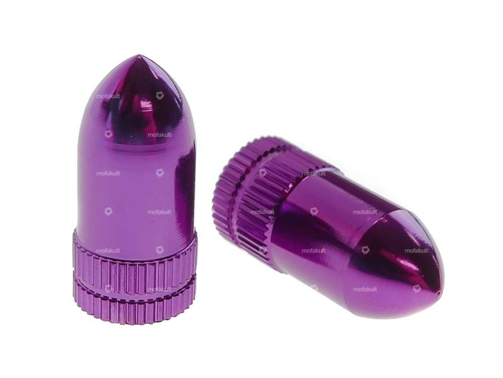 Valve caps cartridge aluminum violet / silver Carousel Image 1