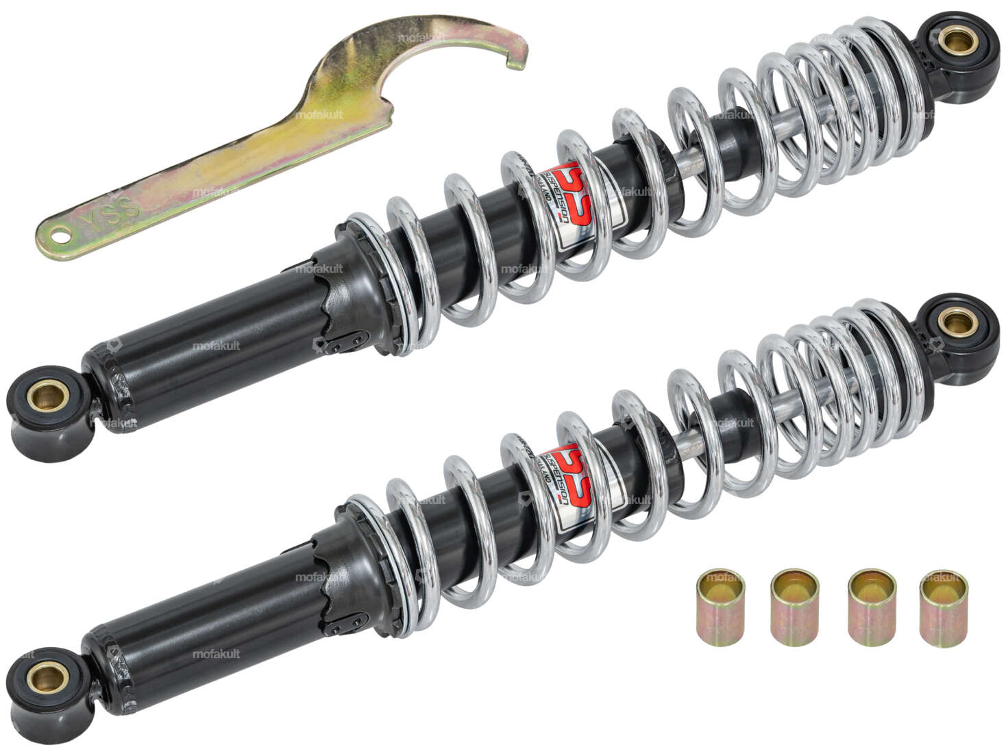 YSS shock absorber 36 cm black / chrome (oil pressure) Carousel Image 1