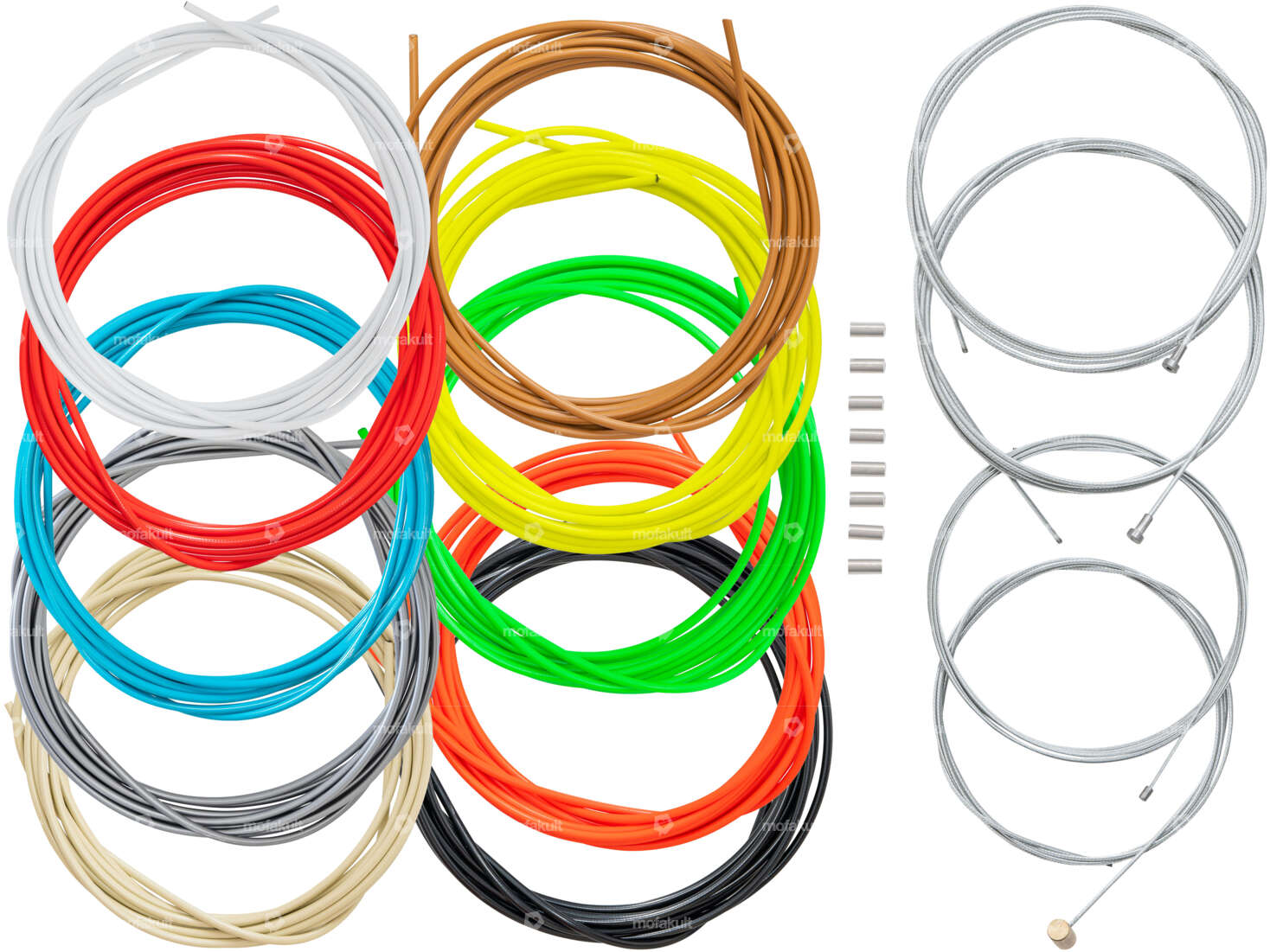 Cable set automatic PTFE E50 engine colored (1A quality) | Puch Maxi S / N Carousel Image 1