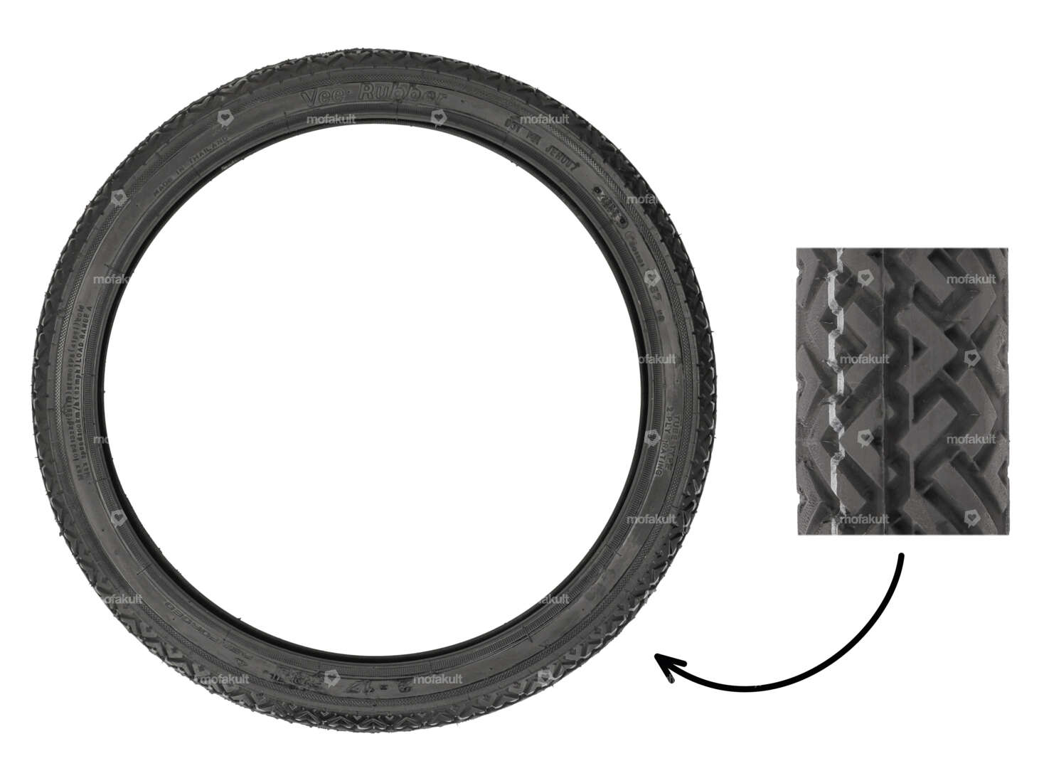 VeeRubber 2.00 x 17" tires VRM087 (V087) Allround Carousel Image 1