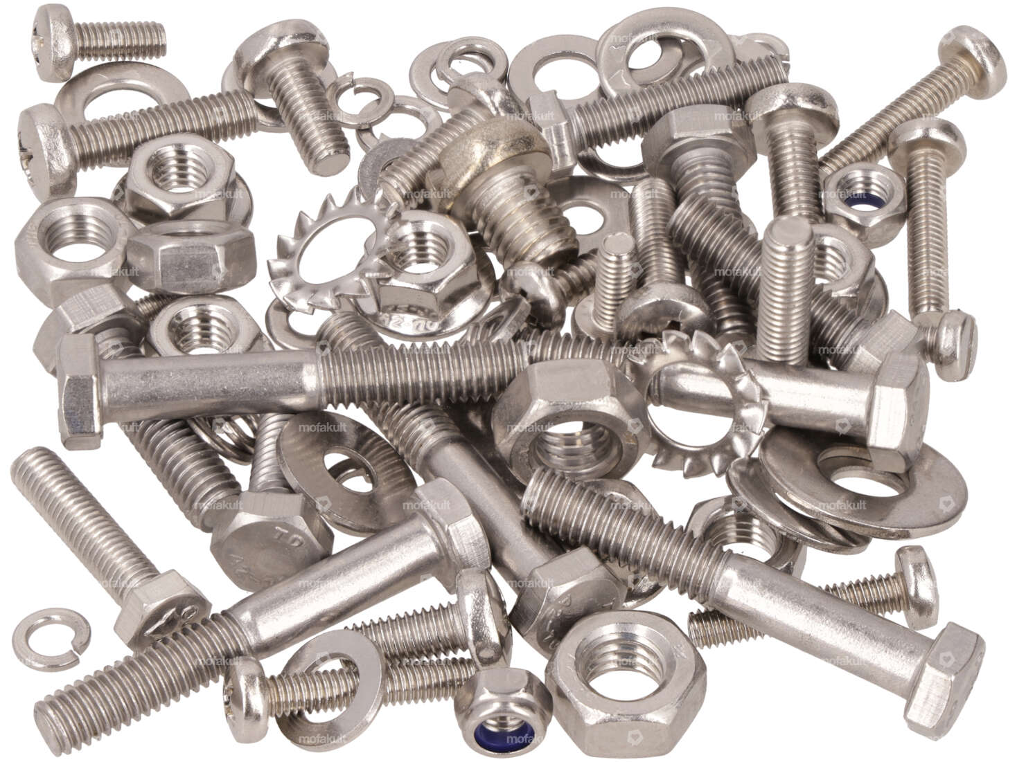 swiing® revival screw set engine / gearbox Inox | Piaggio Ciao, SI, Bravo, Boxer Carousel Image 1