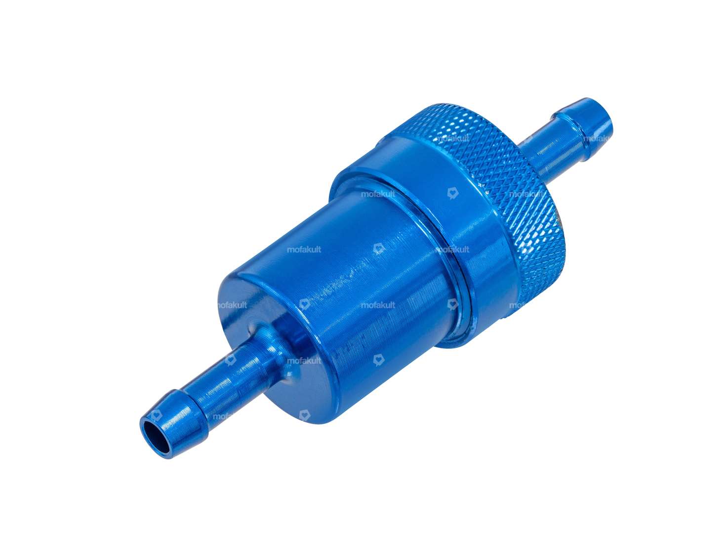 GPO fuel filter connection 6 mm aluminum blue (removable) Carousel Image 1