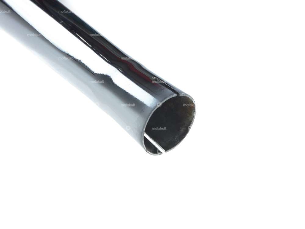 Rear muffler cigar Ø 26 / 60 mm curved chrome Carousel Image 2