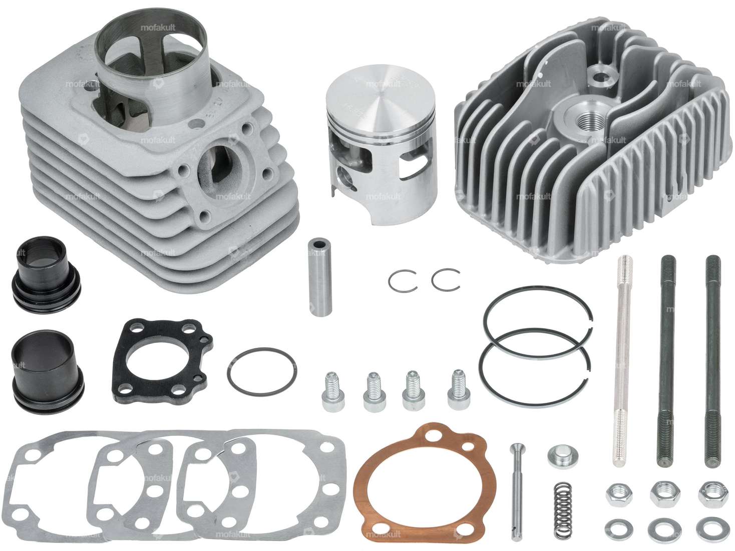 Malossi 47 mm cylinder kit BIG DEPS incl. head 10 mm KoBo | Piaggio Ciao, Bravo, Boxer Carousel Image 1