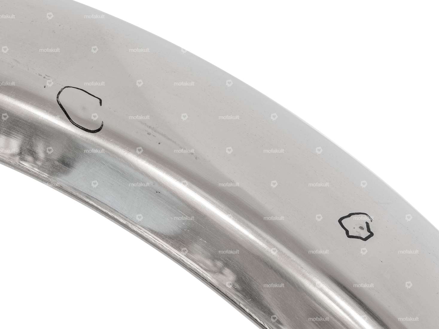 Rear fender (with dents) Inox NOS | Puch X30 NS, NL, NG-2AH, N-2AH, Sprinter Carousel Image 6