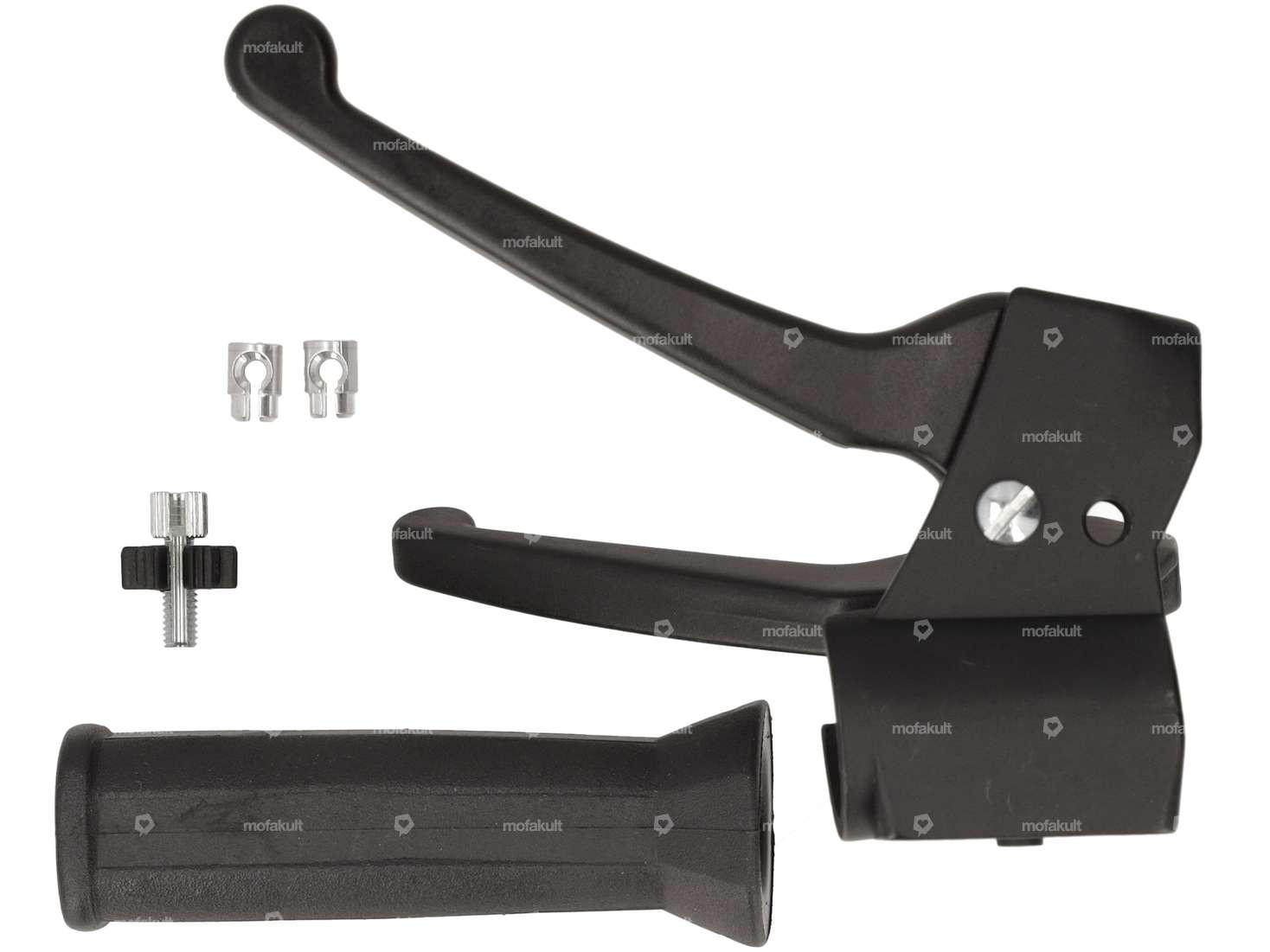 Domino brake lever polygon with switch mount NOS | Piaggio Grillo, Bravo, SUPERbravo Carousel Image 1