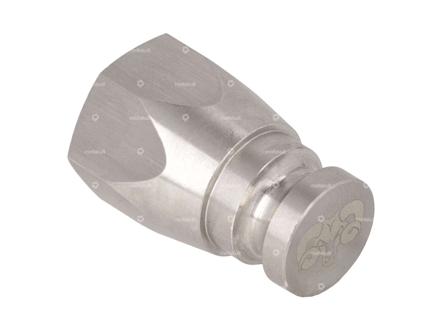 66HEROES Mounting pin M12x1 Wheel axle License plate holder side Inox Carousel Image 2