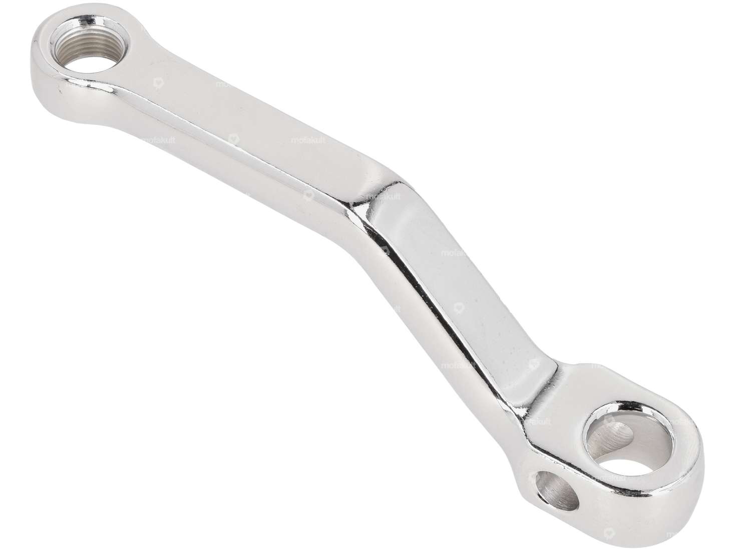 GPO pedal crank left chrome 157 mm strong cranked, angular Carousel Image 1