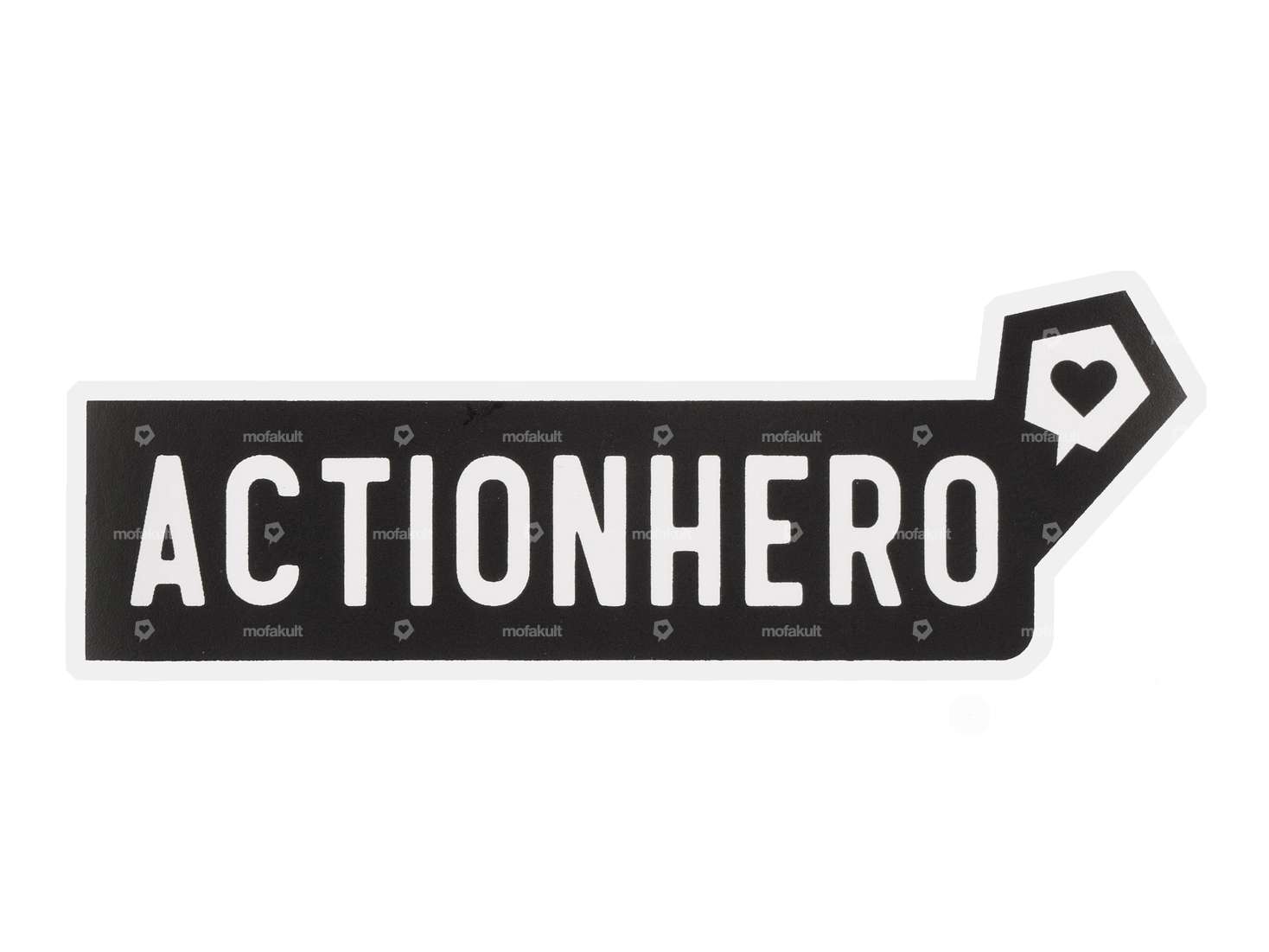 mk-Merch sticker "AKTIONHERO" 25 x 100 mm Carousel Image 1