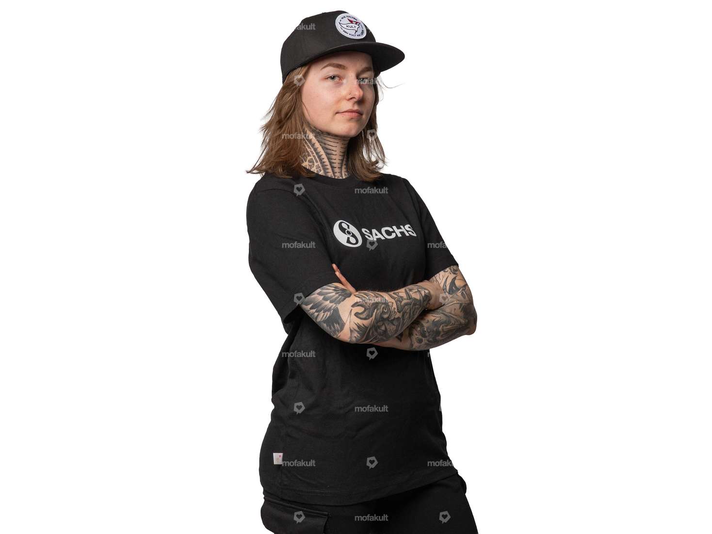 mk-Merch T-Shirt "SACHS" black Carousel Image 4