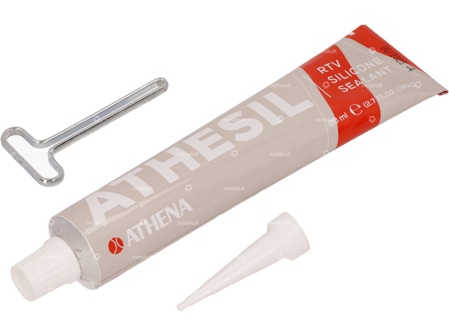 Athena Athesil sealing compound gray (silicone) 80 ml permanently elastic up to 300 °C Carousel Image 1